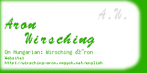 aron wirsching business card